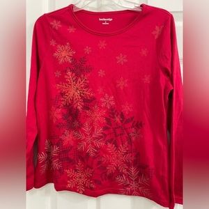 Breckinridge Holiday Snowflake Top Size S
